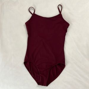 cute, maroon ballet leotard!